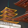 浅草寺のライトアップ