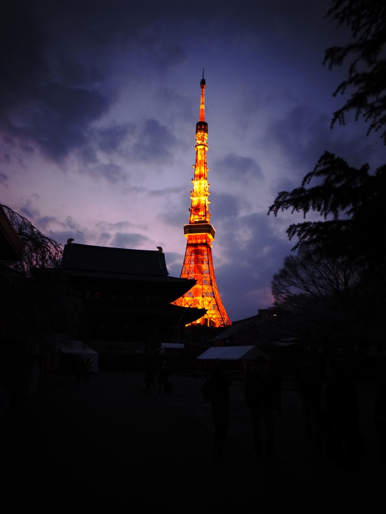 増上寺と東京タワー