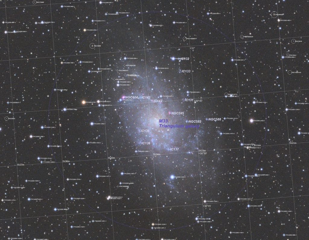 M33内部と近傍