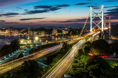 関門橋夕景