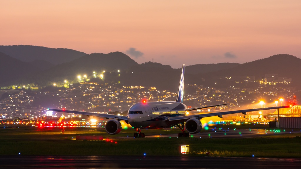 千里川夕景