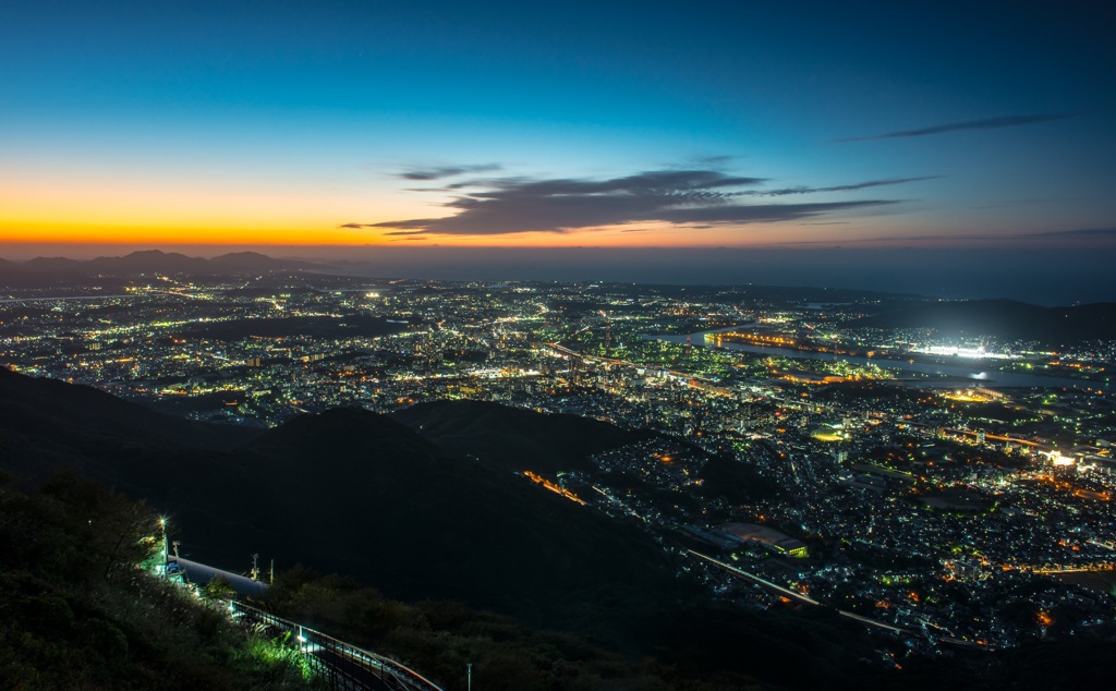 新日本三大夜景　皿倉山