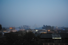 at the crack of dawn