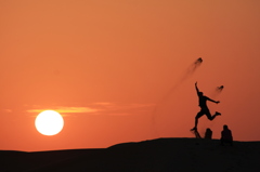 20120101　夕陽にジャンプ