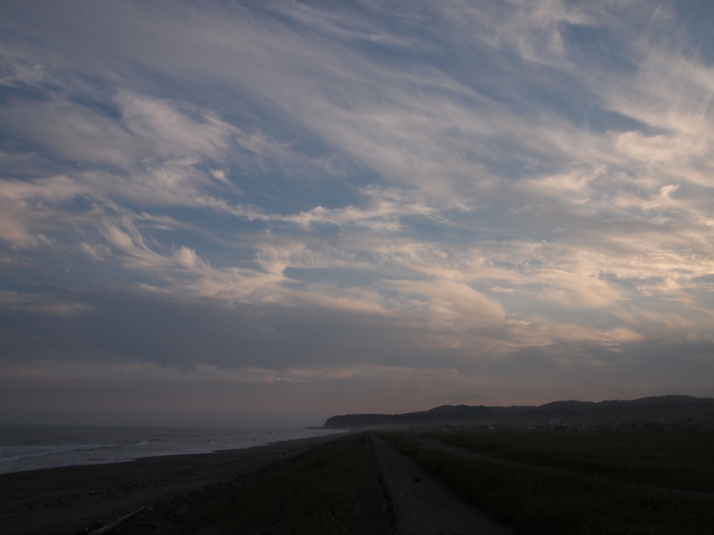 釧路～白糠　夕焼け　2012-07-22