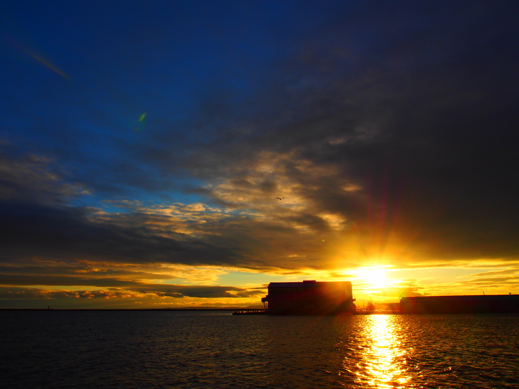 釧路港　夕焼け　20120719