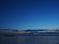 釧路港　船と金星　2012/05/16　