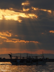 釧路港　夕焼け　2012-08-27