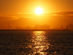 釧路港　夕焼け　20120713