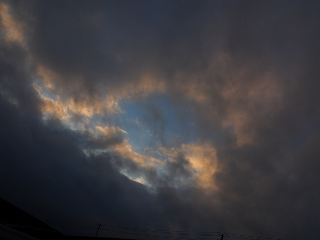 一瞬の夕日色