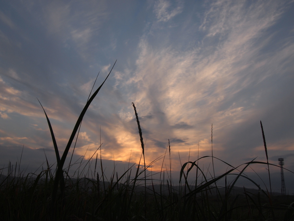 釧路～白糠　夕焼け　2012-07-22