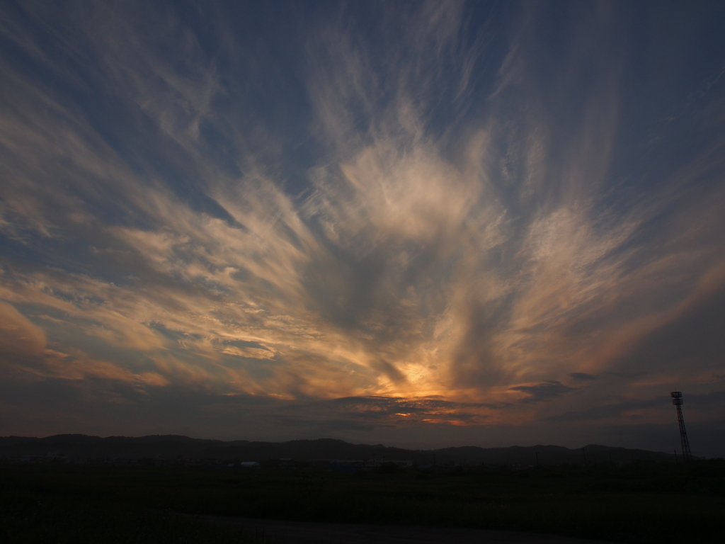 釧路～白糠　夕焼け　2012-07-22