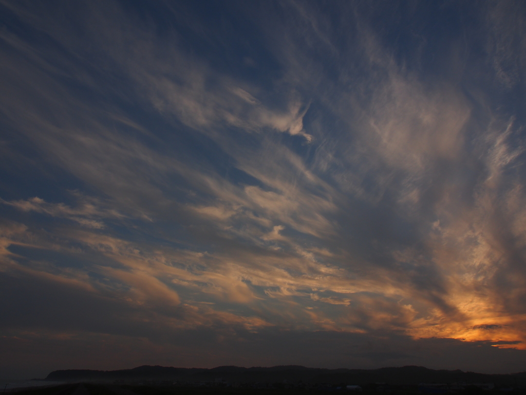 釧路～白糠　夕焼け　2012-07-22