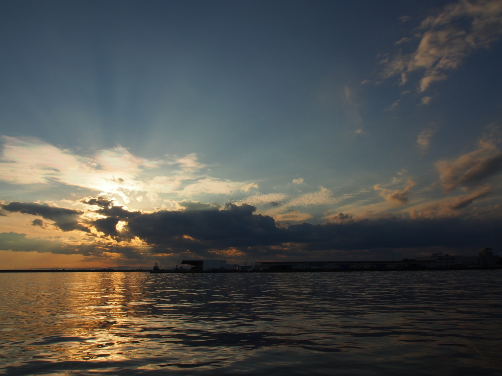 釧路港　夕焼け　2012-08-27