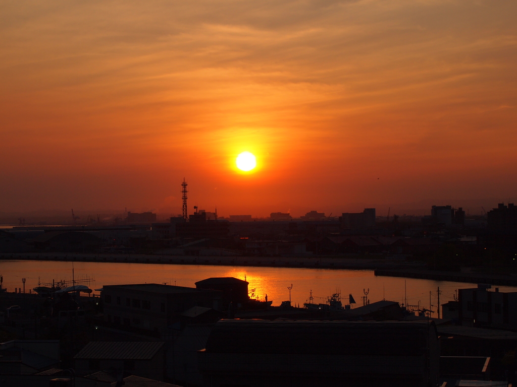 釧路　夕焼け　