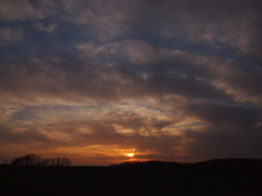 道東　夕焼け