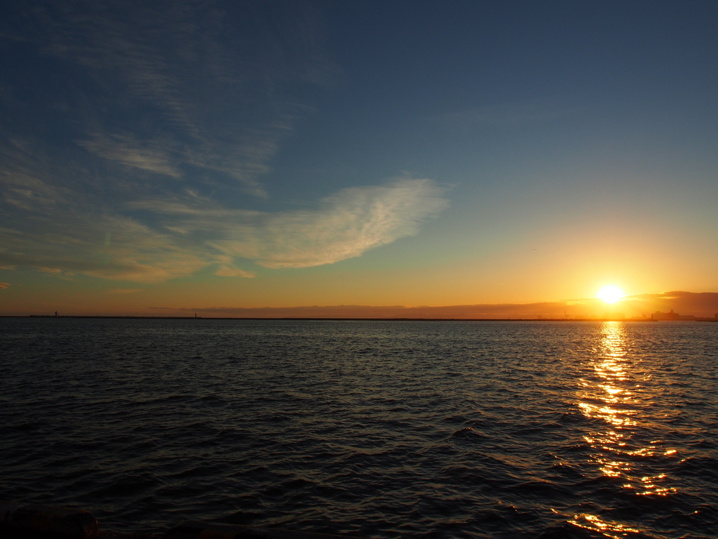 釧路港　夕焼け　20120713