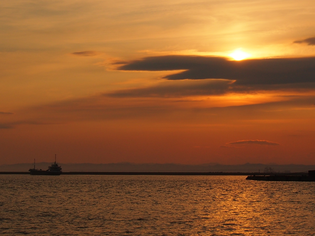 釧路港　夕焼け　2012/05/17 ③