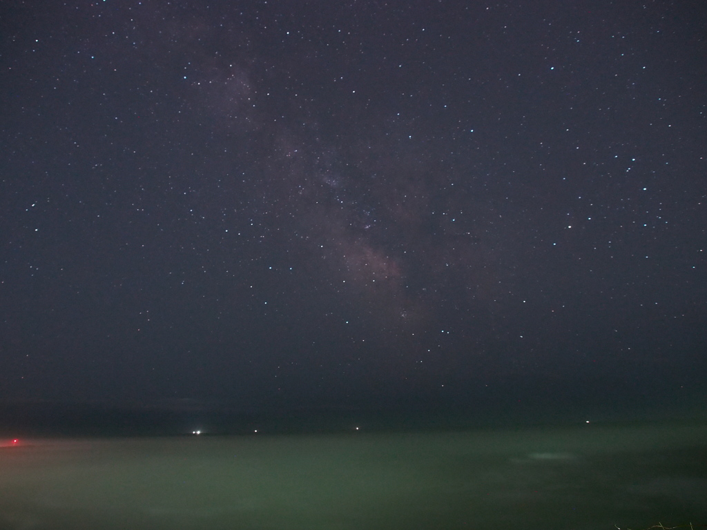 天の川と海霧