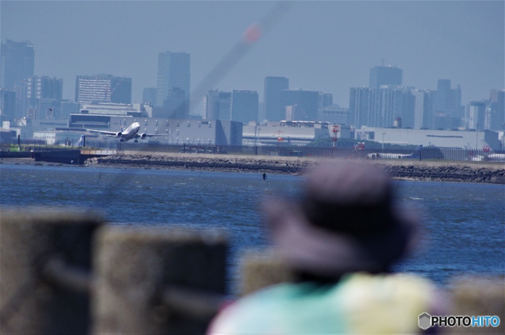 釣り人と・・・空港