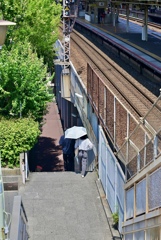 JR元町駅よこの階段の・・・