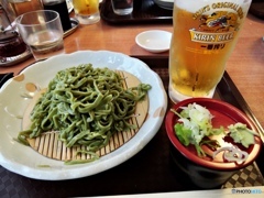 茶うどんと、・・・麦酒