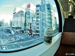 車窓から・・・上野駅でかんぱ～い！