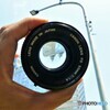 Through a product made by CANON lens