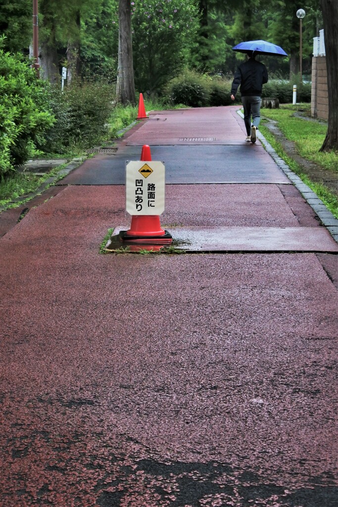 雨の・・・段差にちゅうい！