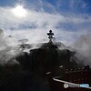 草津の湯気