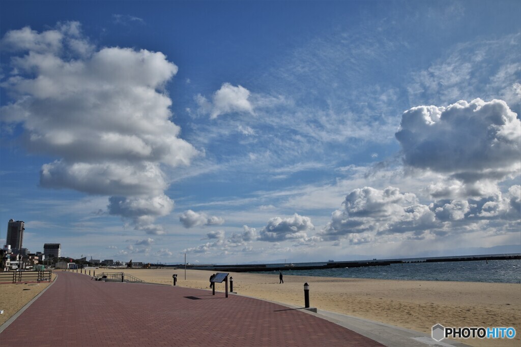 冬の須磨海岸