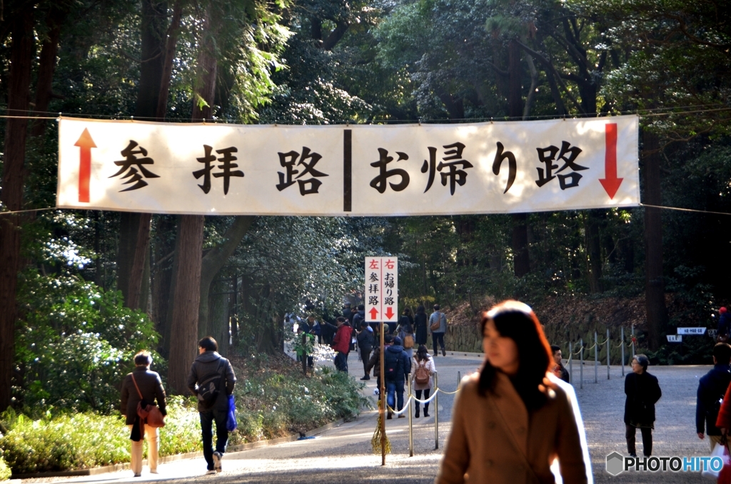 参拝路ーお帰り路・・・準備万全です。（明治神宮）