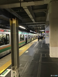 H鋼にたたずんで