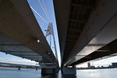 多摩川と大師橋