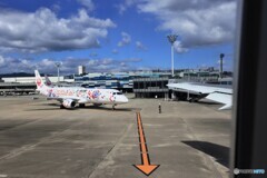 伊丹空港の矢印