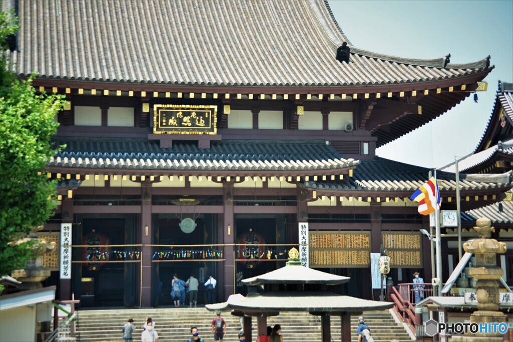 真夏の平間寺