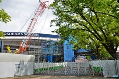 改修中の横浜スタジアム
