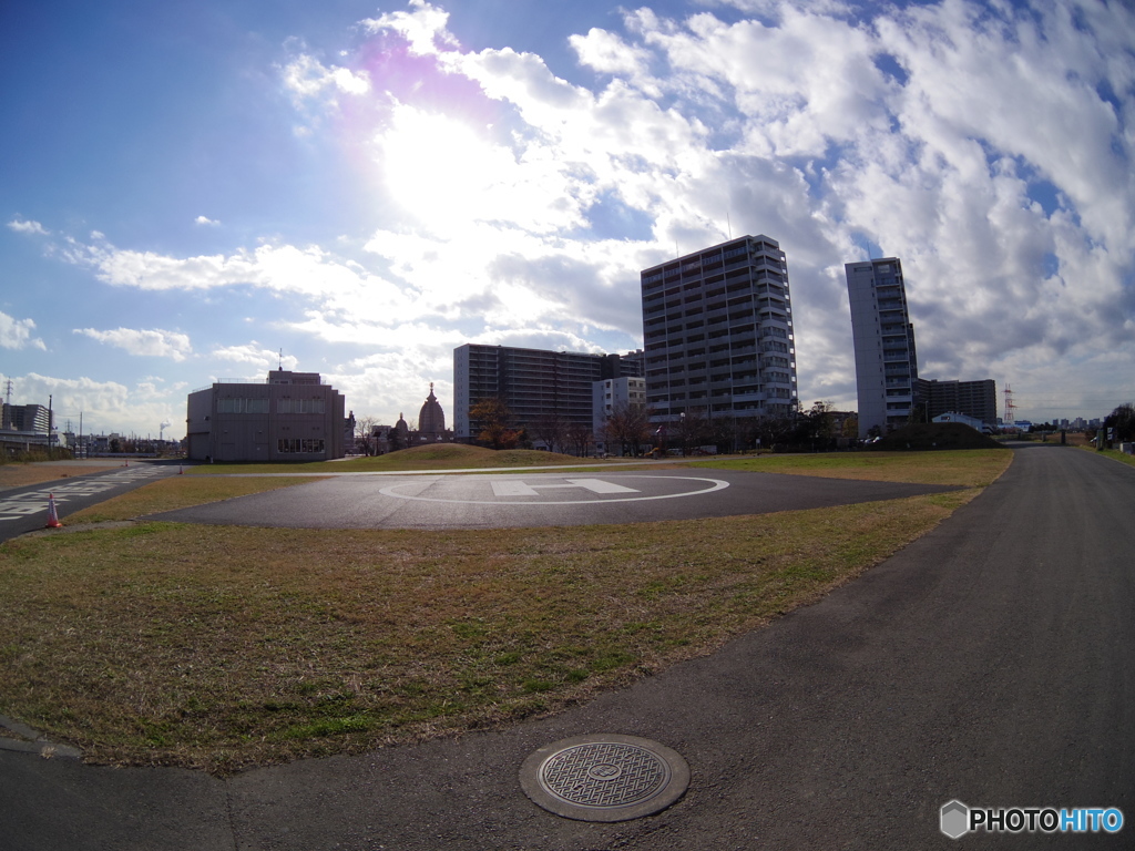 河川敷ヘリポート