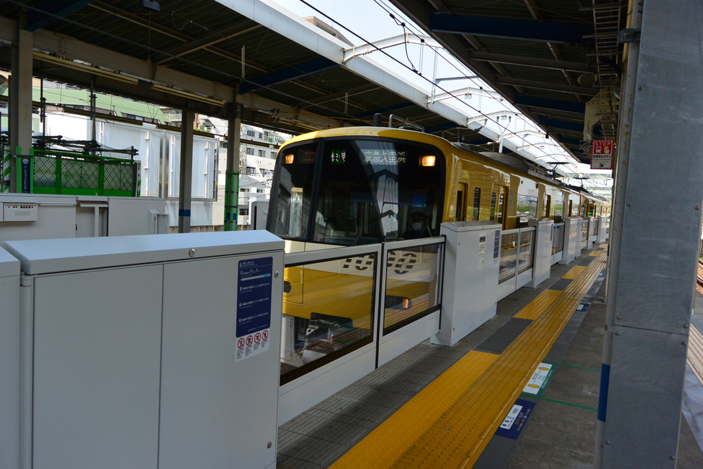 yellow trainの入線