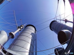 Chimney of the battleship