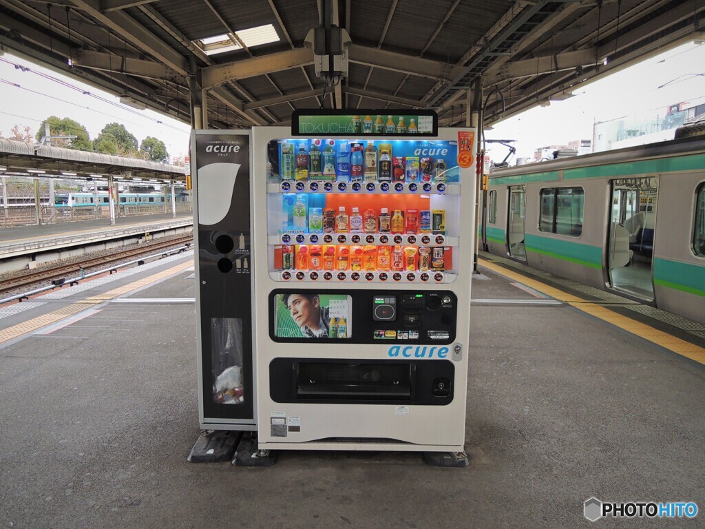 上野駅の自動販売機