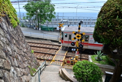 塩屋の踏切り