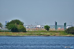 一級河川多摩川河川敷(右岸)から・・・羽田空港
