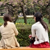 御苑の二人
