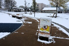 雪の中の公園