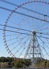 観覧車越しの富士山