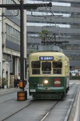 長崎電軌　出島付近