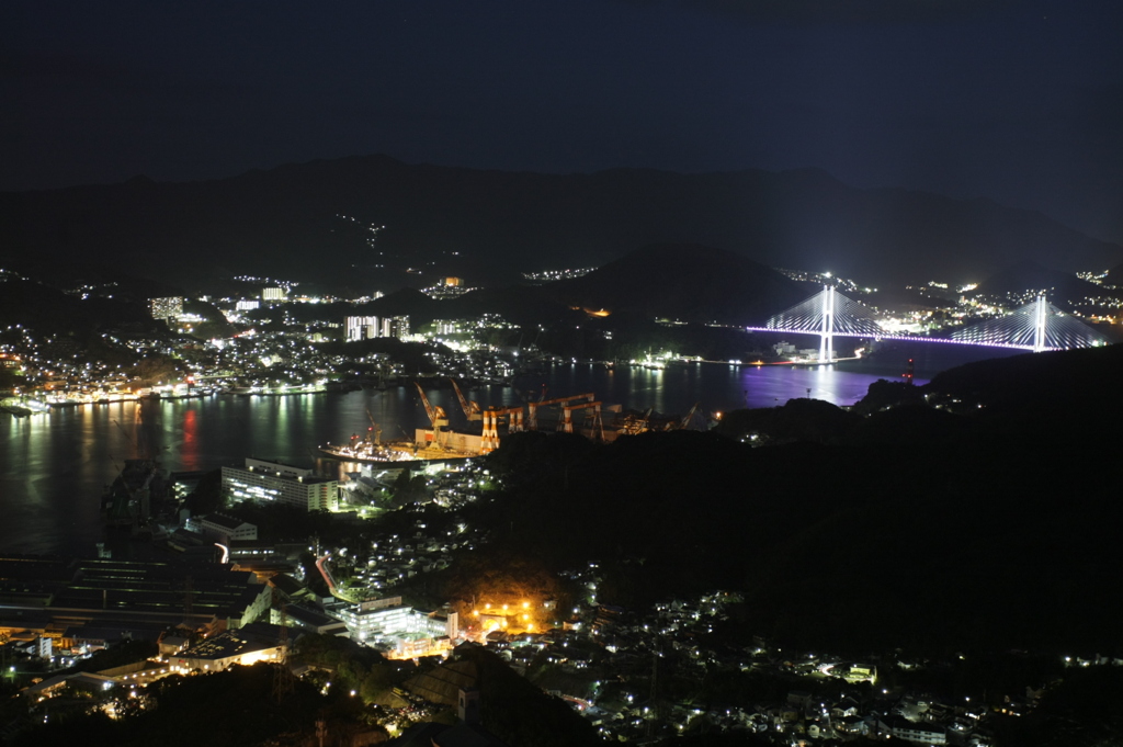 長崎市街の夜景(稲佐山山頂展望台より)