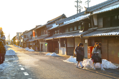 雪を気にしながら、ガールズトーク！！