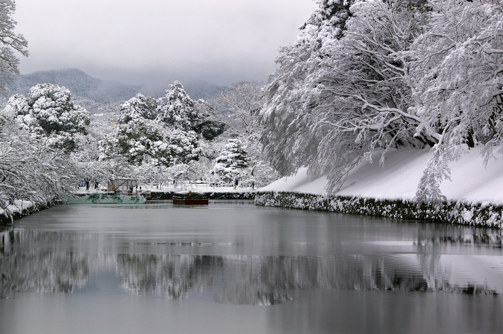 雪の彦根城